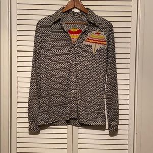 Vintage pattern button down